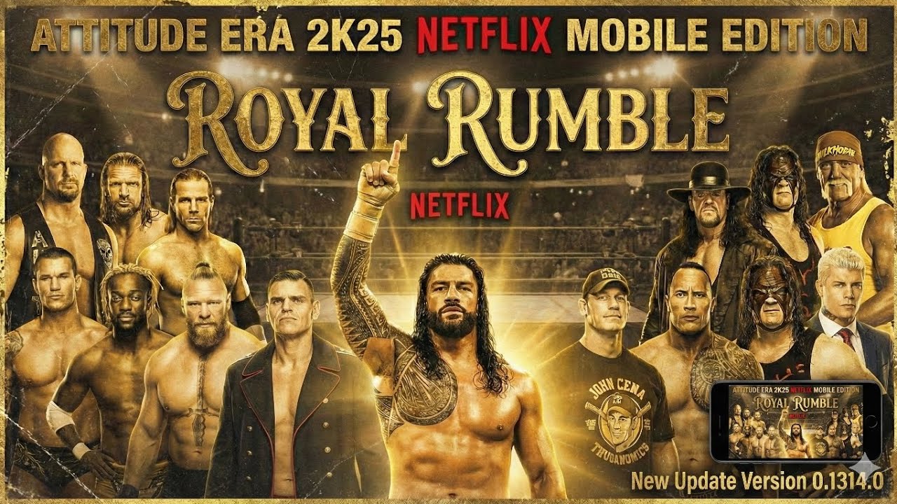 ROYAL RUMBLE FULL MATCH | WWE 2k25 Netflix Edition latest update | version 0.1314.0 | new Add match