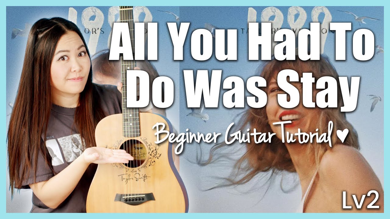All You Had To Do Was Stay 🩵 Taylor Swift EASY Guitar Tutorial Beginner Lesson 🎸 Chords & Strumming!