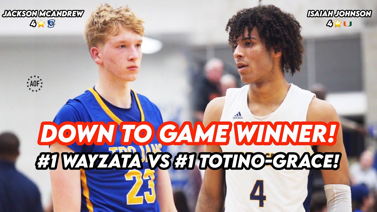 Jackson McAndrew Drops 38 Points vs Isaiah Johnson!! #1 Wayzata vs #1 Totino-Grace!