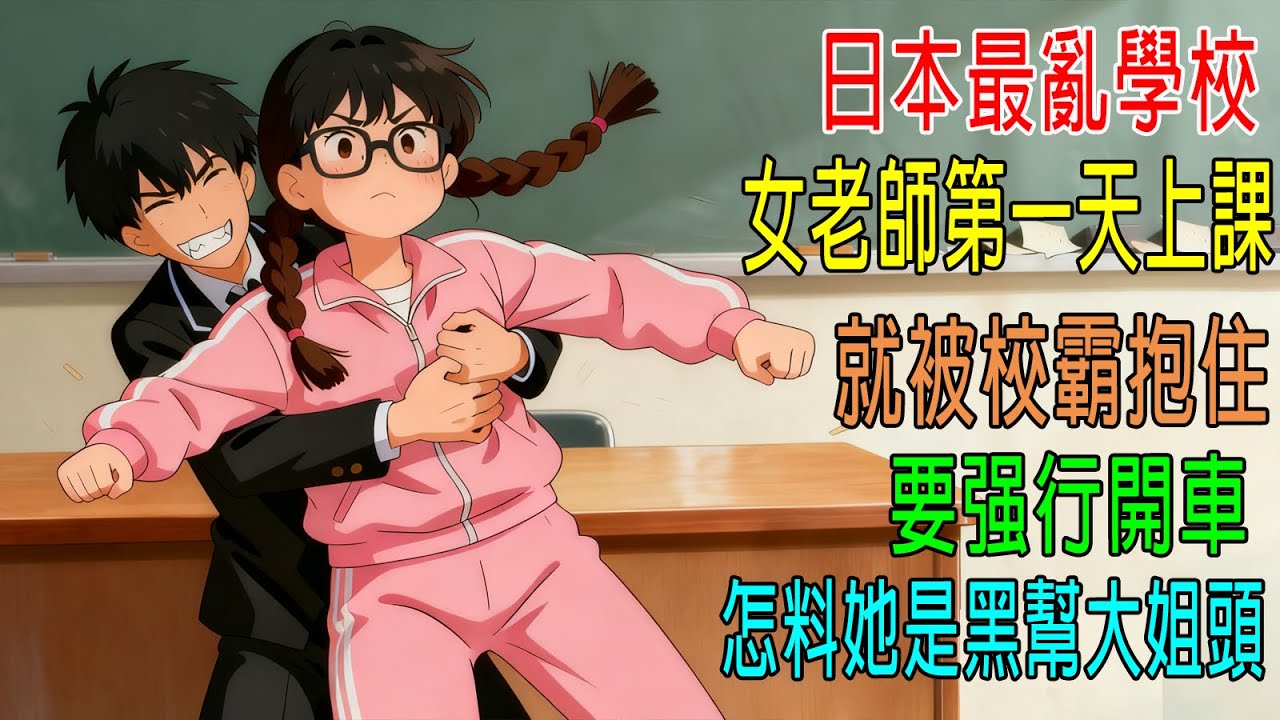 日本最亂學校，女老師第一天上課，就被校霸抱住，要强行開車，怎料她是黑幫大姐頭！校霸慘了