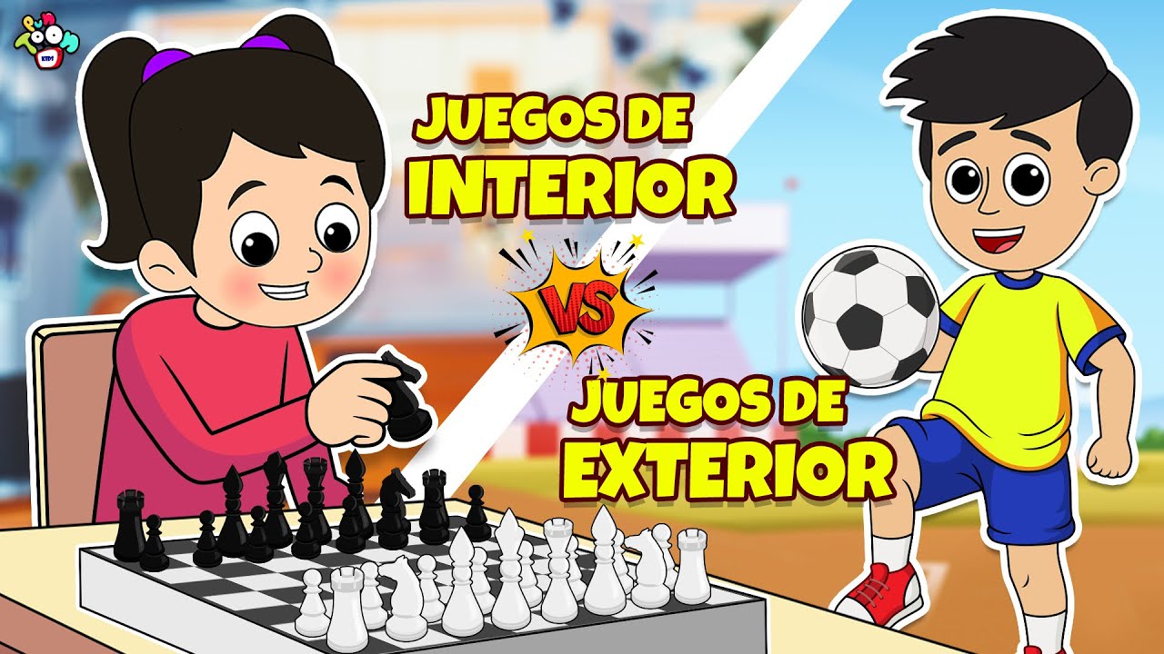 Cuentos infantiles españoles | JUEGOS DE INTERIOR VS. JUEGOS DE EXTERIOR | PunToon Kids - Español