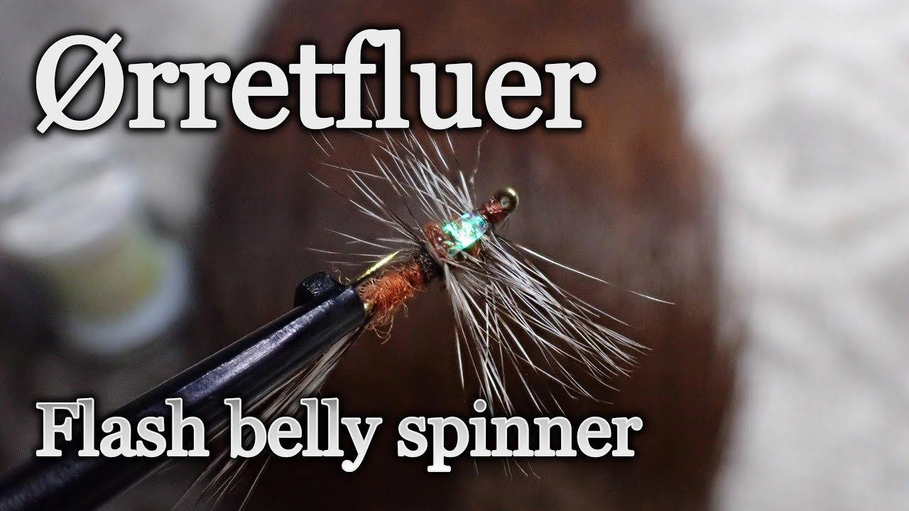 Ørretfluer. Flash-belly spinner size 16. Med Eivind Berulfsen.