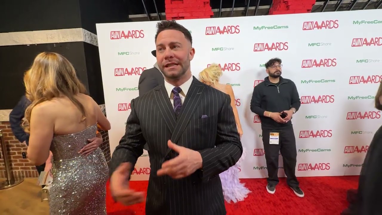 Adult star Seth Gamble on the 2025 AVN Awards Red Carpet