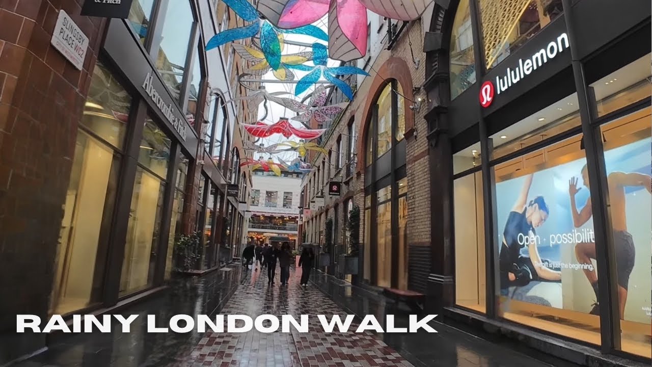 Walking London: Green Park to Holborn | Rainy Midday Silent Walk