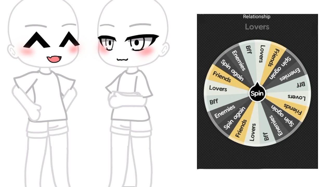making a couple using spin the wheel // gay // gacha plus