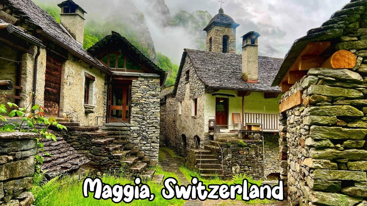 Maggia, Ticino, Switzerland walking tour 4K - A unique beautiful village in Maggia valley