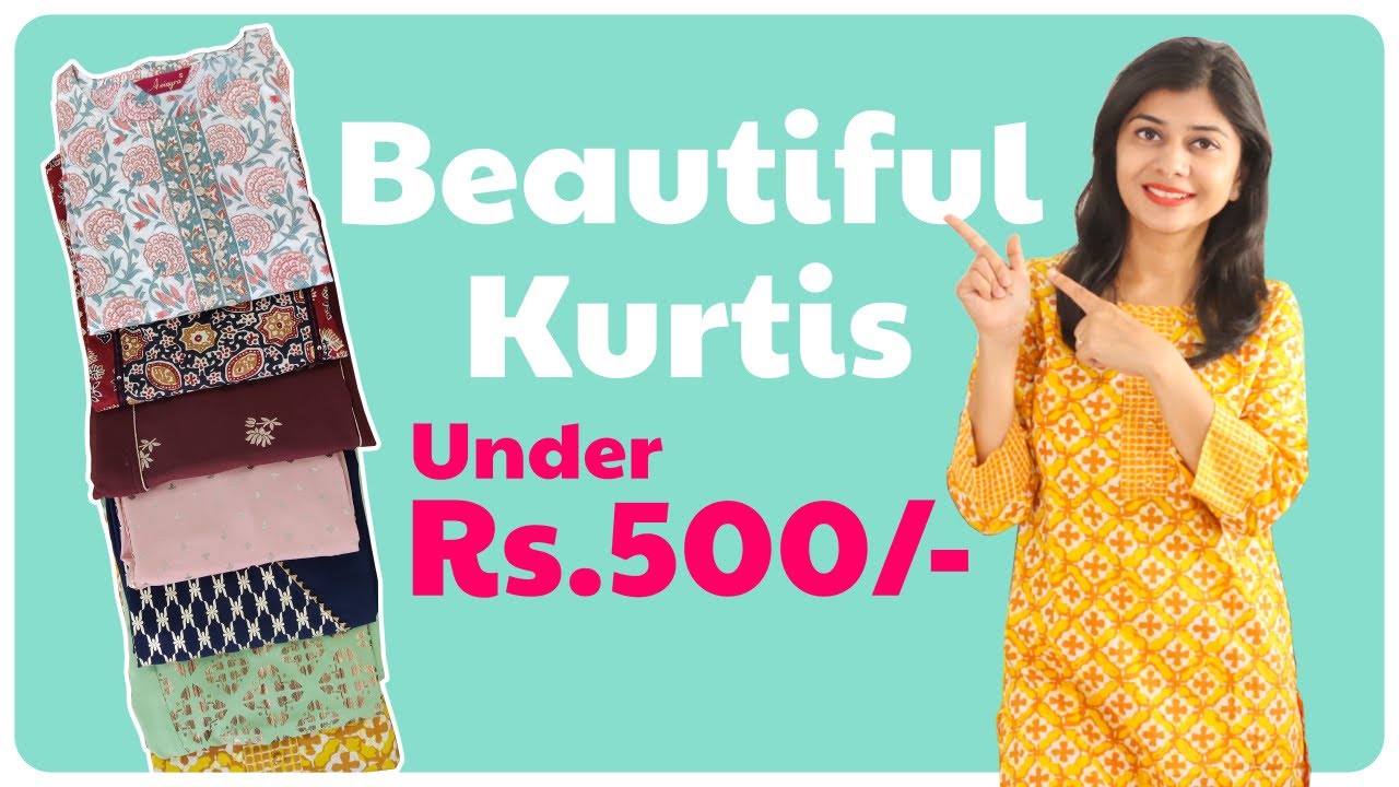 Kurta/Kurtis UNDER Rs. 500 | Office wear, Partywear, Daily wear Kurtis from Amazon