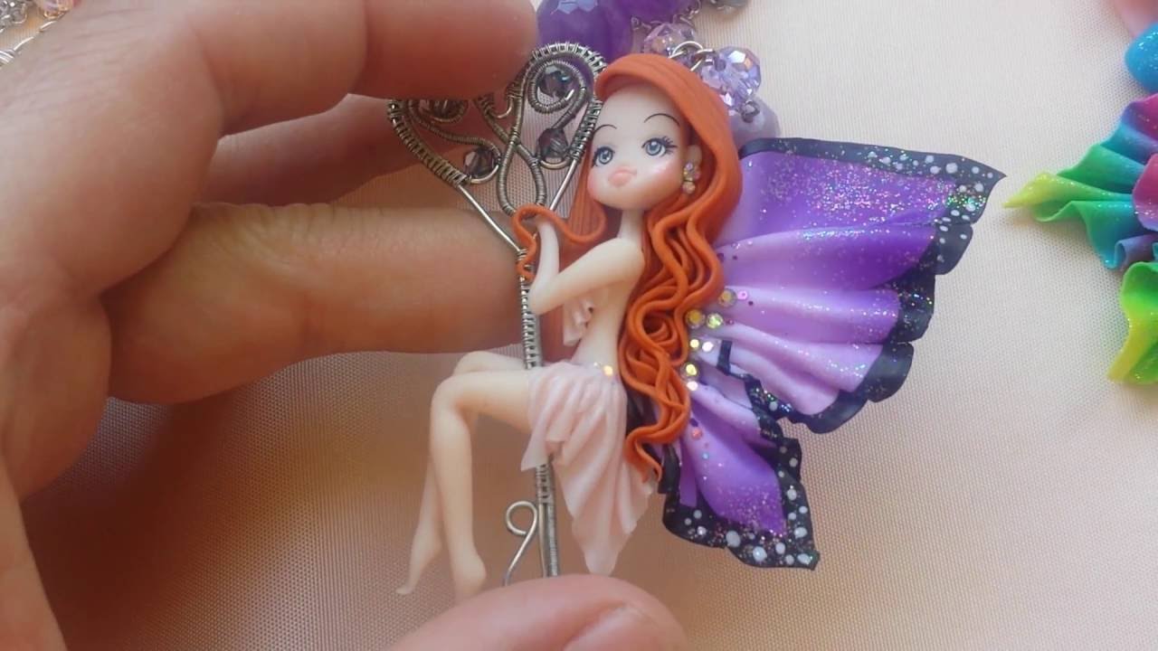 Necklaces in fimo, polymer clay