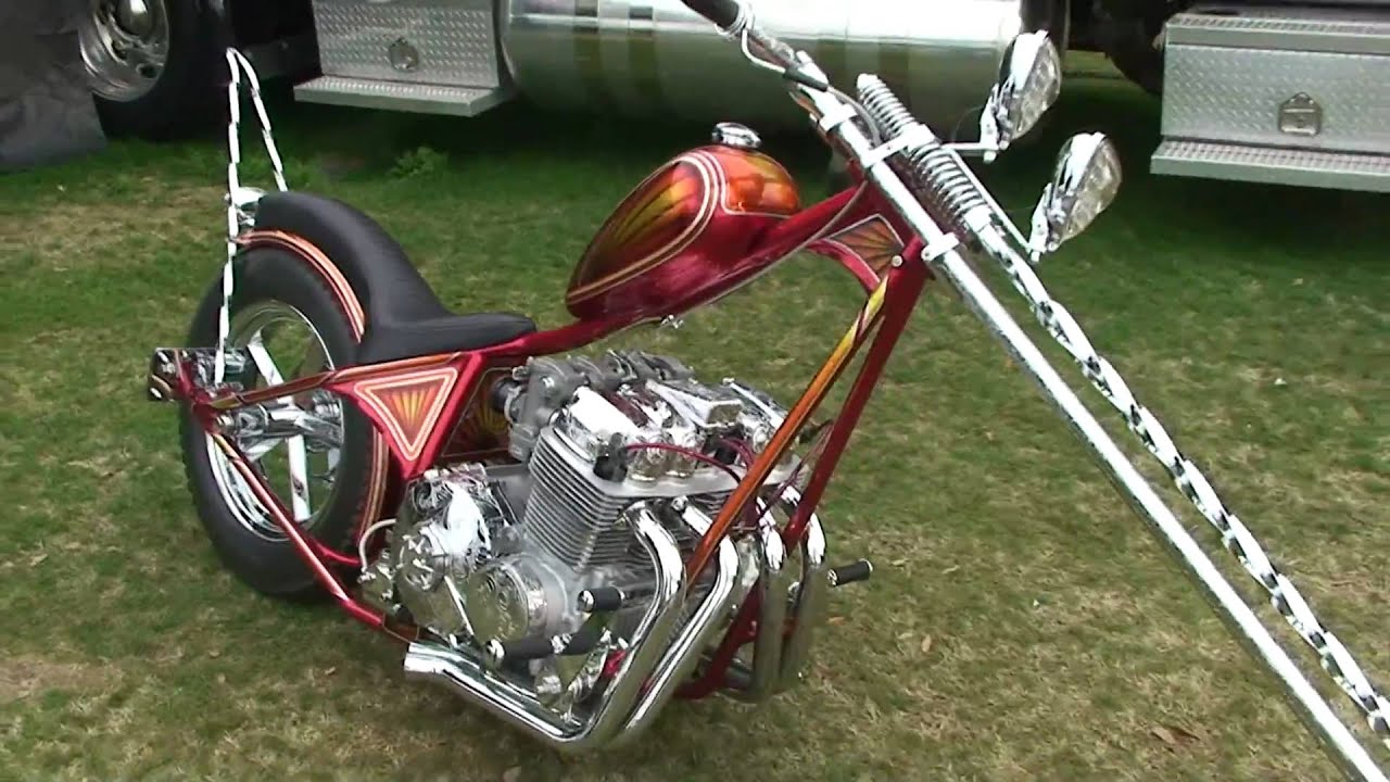 CUSTOM CHOPPER WITH HONDA 750CC MOTOR AND HONDAMATIC TRANSMISSIOMN
