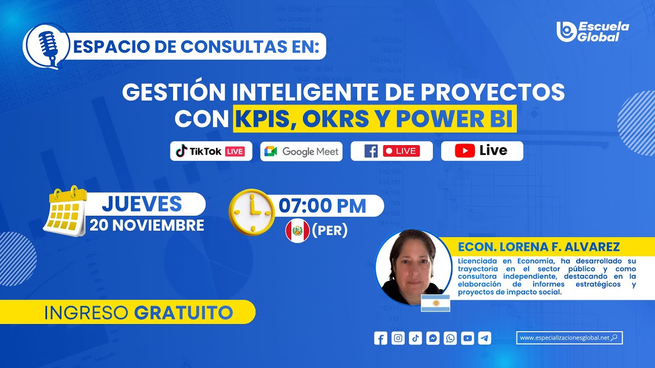 Espacio de Consulta - 𝗚𝗘𝗦𝗧𝗜𝗢𝗡 𝗗𝗘 𝗣𝗥𝗢𝗬𝗘𝗖𝗧𝗢𝗦 𝗖𝗢𝗡 𝗞𝗣𝗜𝘀, 𝗢𝗞𝗥𝘀 𝘆 𝗣𝗢𝗪𝗘𝗥 𝗕𝗜