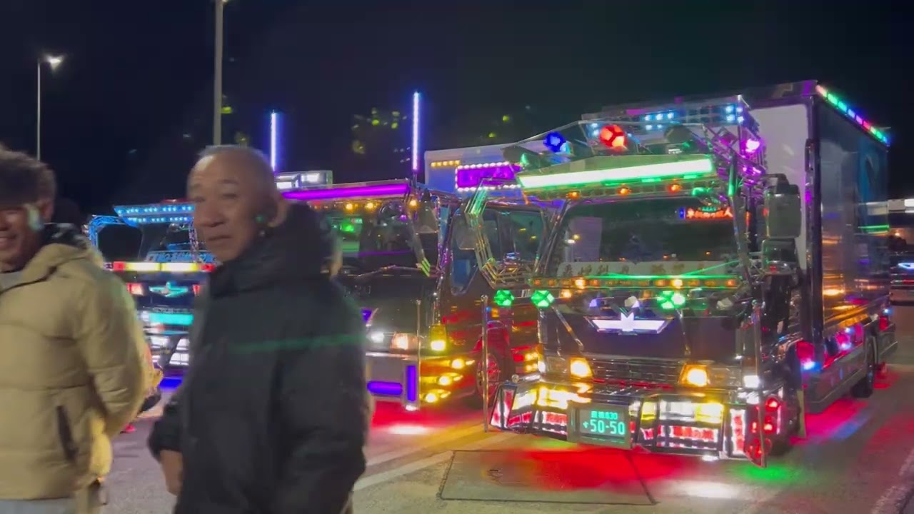 【デコトラ】静岡ナイトミーティング会場風景✨️