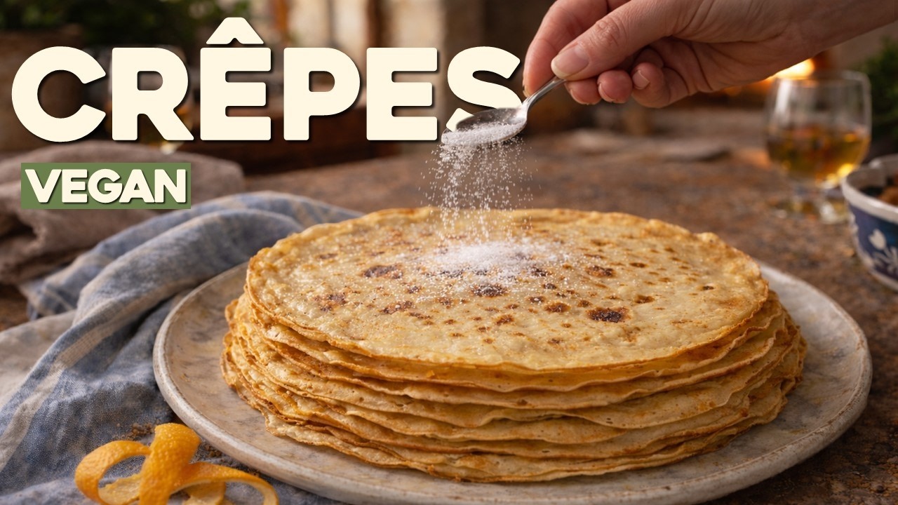 You Won’t Believe These Are Vegan: Fluffy Orange Zest Crepes from Provence!