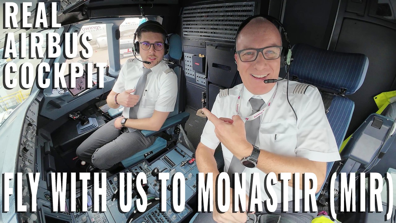MONASTIR 🇹🇳 (MIR), TUNISIA | FULL APPROACH + LANDING  RUNWAY 07 | REAL AIRBUS A320 COCKPIT + PILOTS