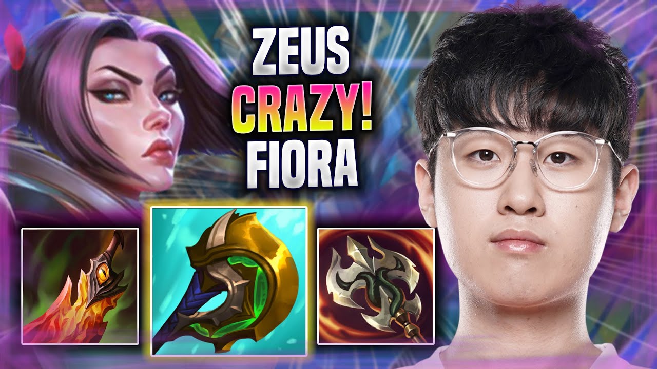 ZEUS IS SO CRAZY WITH FIORA! - T1 Zeus Plays Fiora TOP vs Camille! | Season 2022