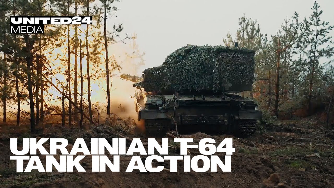 Кременная. Украинский танк Т-64 в действии. Боевая задача на передовой.