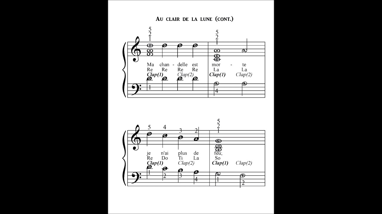 Piano Lesson 040a: Au clair de la lune (Backing Track) Presto! It's Piano Magic