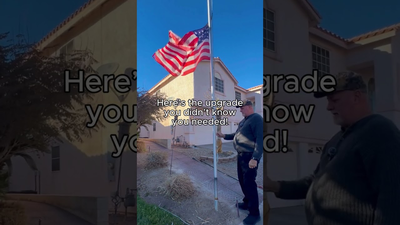 The FASTEST Way to Raise a Flag on a Flagpole! #Flagpole #HomeImprovement #VeteranOwned #Flag