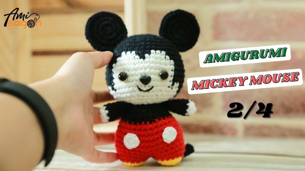 #122 | Crochet Mickey & Minnie Mouse (2/4) |  Disney Characters Crochet Pattern | @AmiSaigon