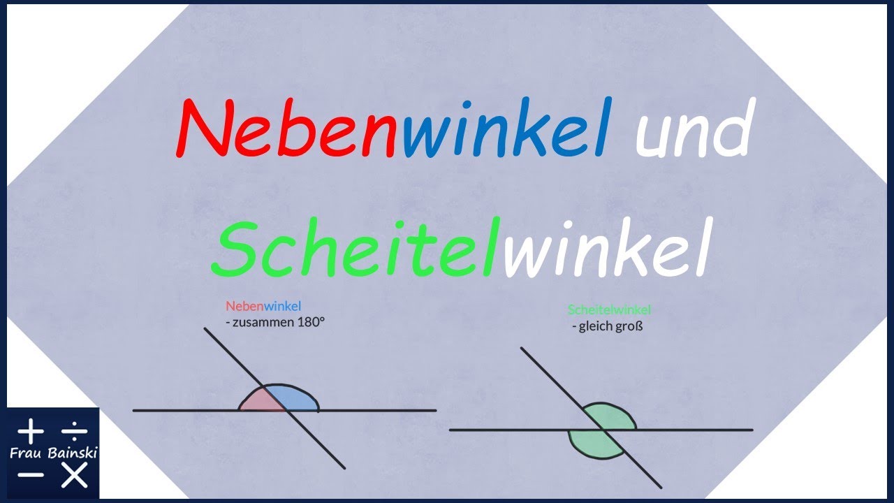 Nebenwinkel und Scheitelwinkel