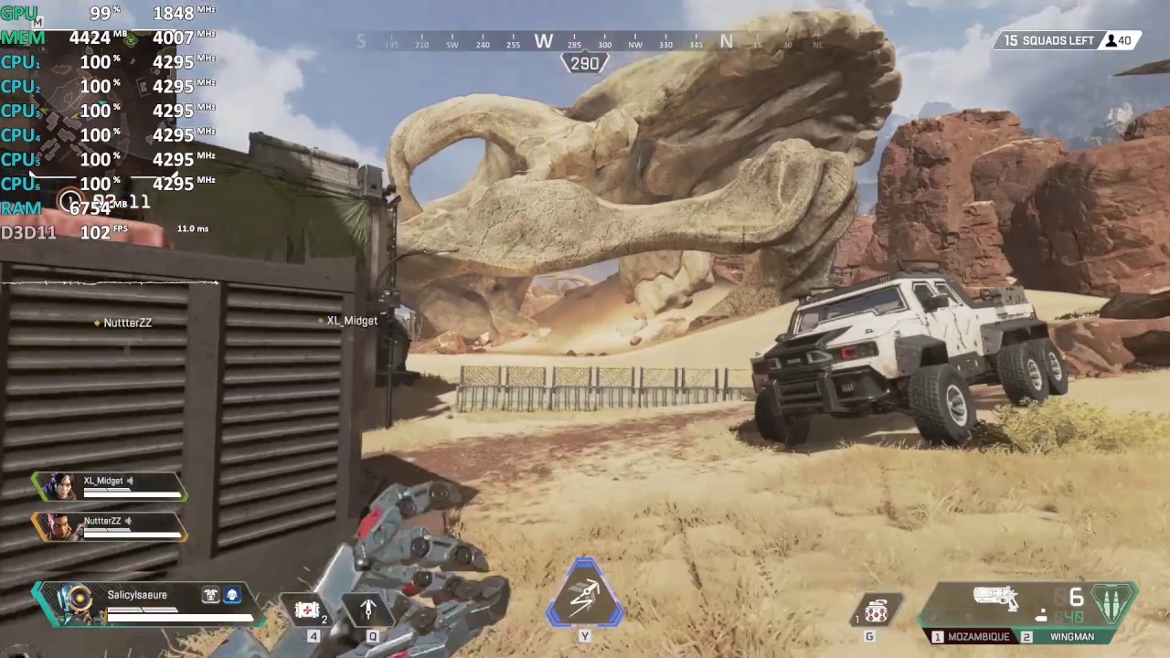 GeForce GTX 1060 Review - Apex Legends - max & 100 fps target, Gameplay Benchmark Test 144Hz
