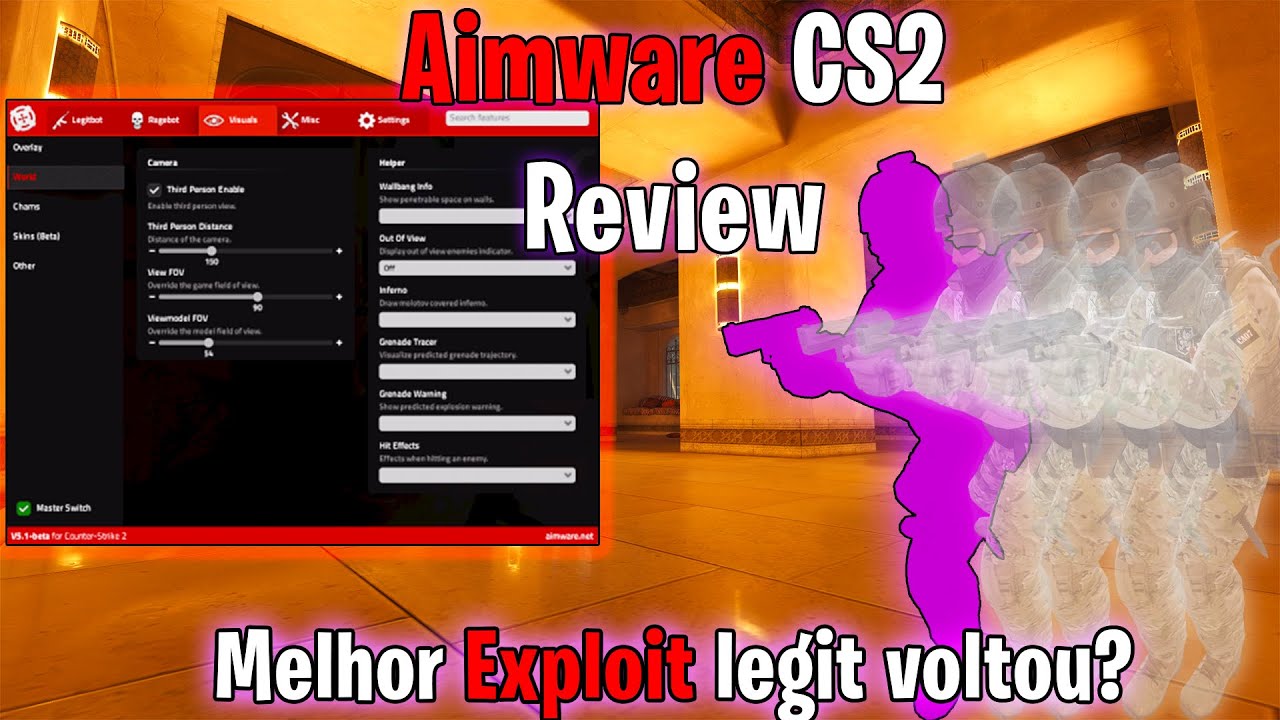 REVIEW AIMWARE V5.1 BETA CS2 | MELHOR EXPLOIT LEGIT DO CSGO VOLTOU PRO CS2? | Cheat Review