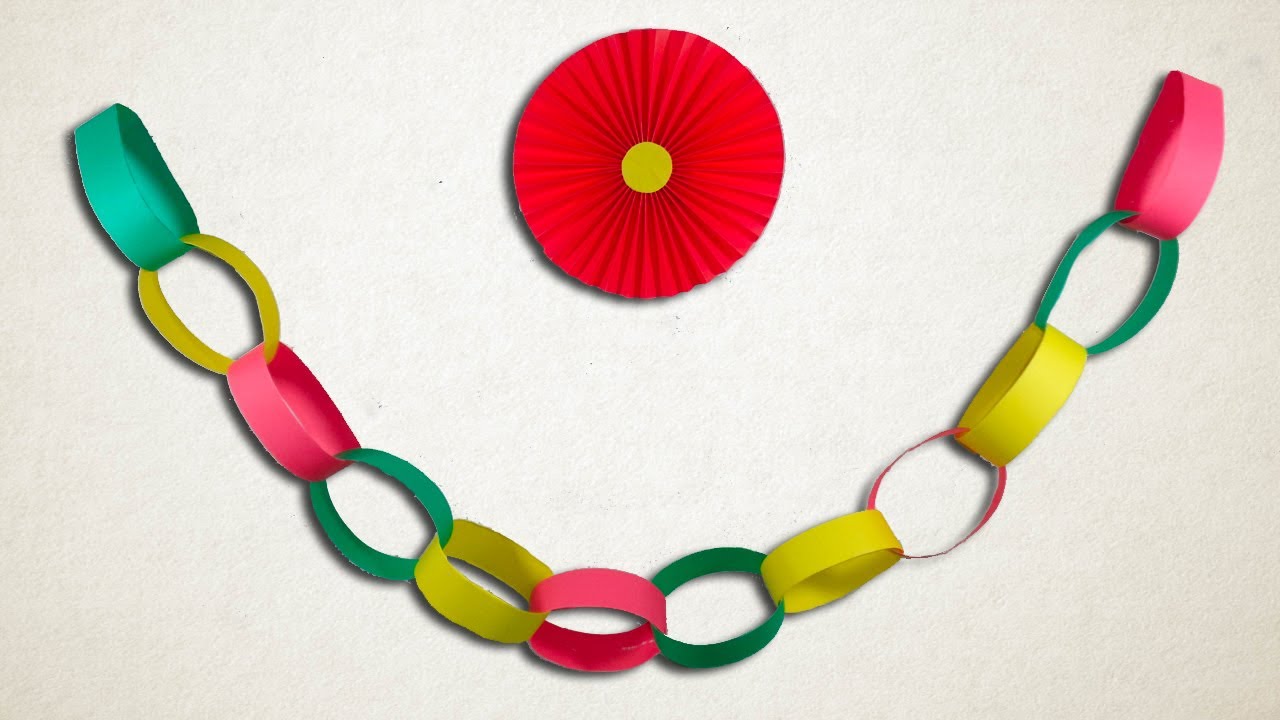 How To Make Paper Chains Easily || DIY Paper Decorations.