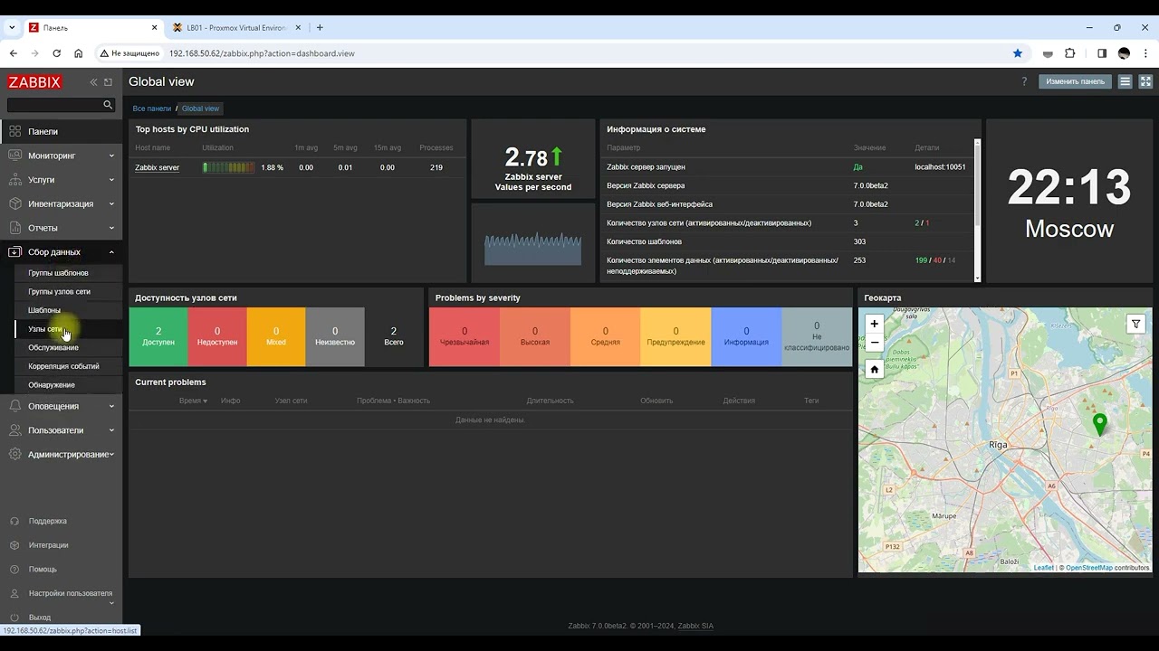 Мониторинг Proxmox в Zabbix (Proxmox VE by HTTP)