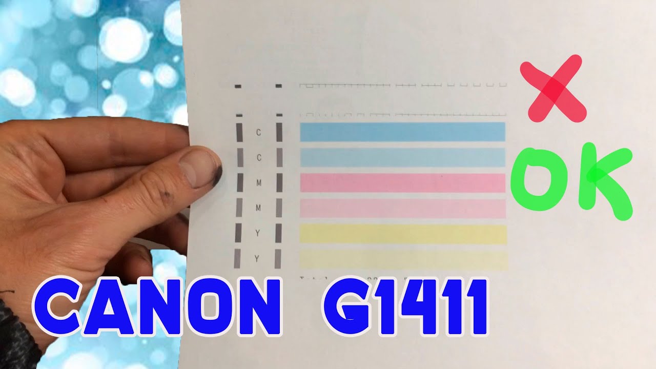 Canon G1411 самостоятельное обслуживание и ремонт принтер не печатает или печатает с полосами