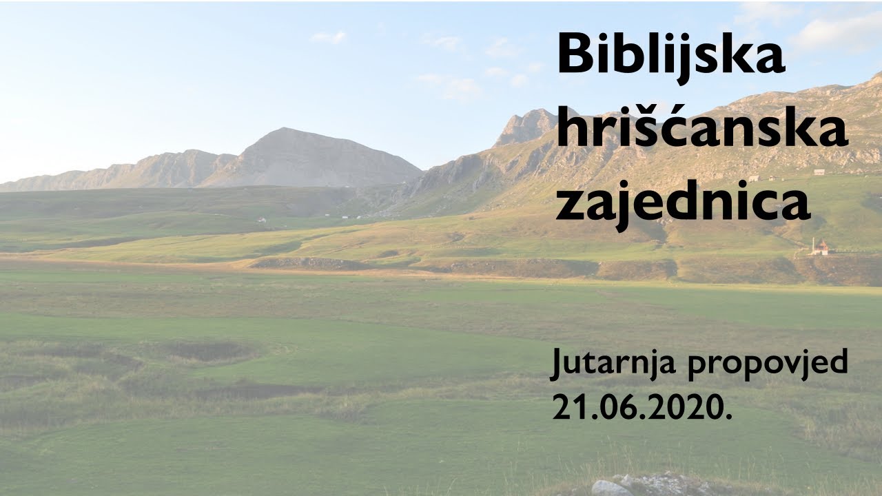 Jutarnja propovijed 21.06.2020.