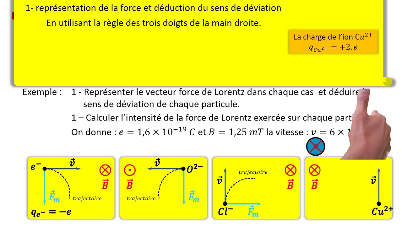 Partie n° 1 : Mouvement d'une particule chargée dans un champ magnétique uniforme