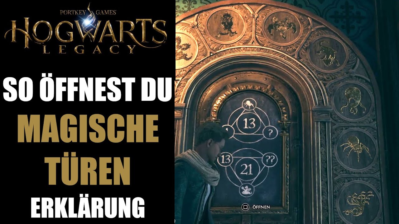 Hogwarts Legacy Magische Türen öffnen Symbole und Zahlen entschlüsseln Türen Rätsel lösen
