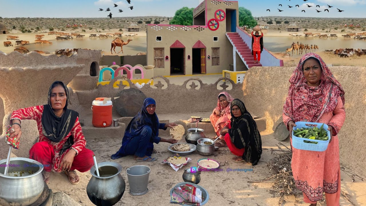 Women's living in cholistan|Desert Life in Punjab|Morning routine|Lehnda Punjab|Unique Recipe 