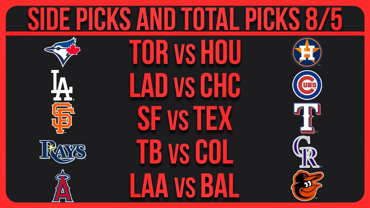 MLB Picks Today Wednesday 8/5/26 MLB Picks & Predictions Today (1/3)