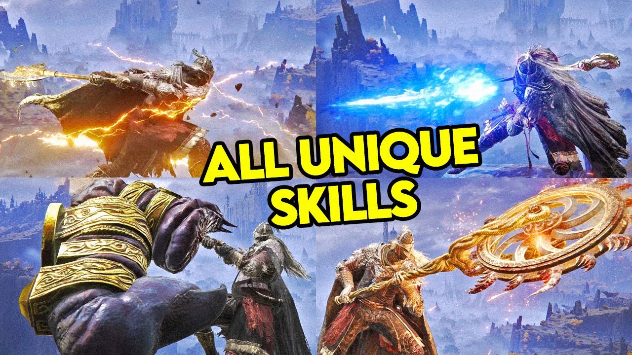 Elden Ring - All Weapons Unique Skills Moveset Showcase