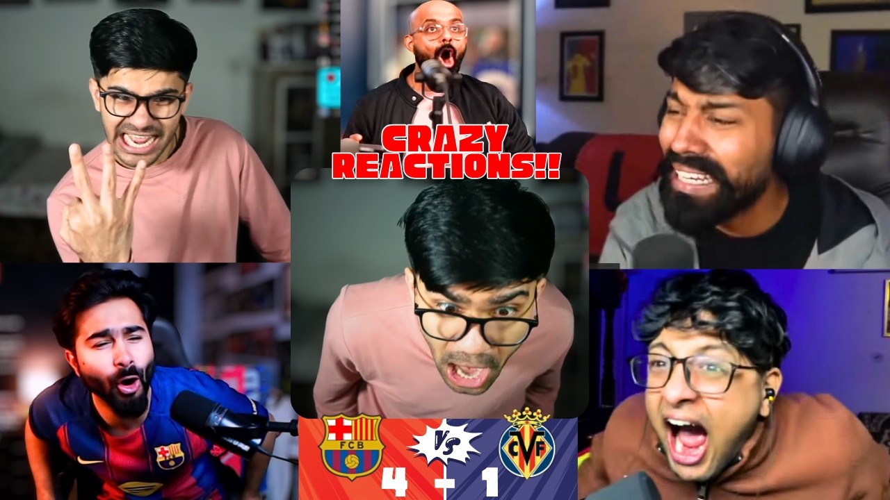 Crying REAL MADRID Fans and HAPPY BARCA Fans Reaction to BARCELONA 4-1 VILLARREAL | La Liga