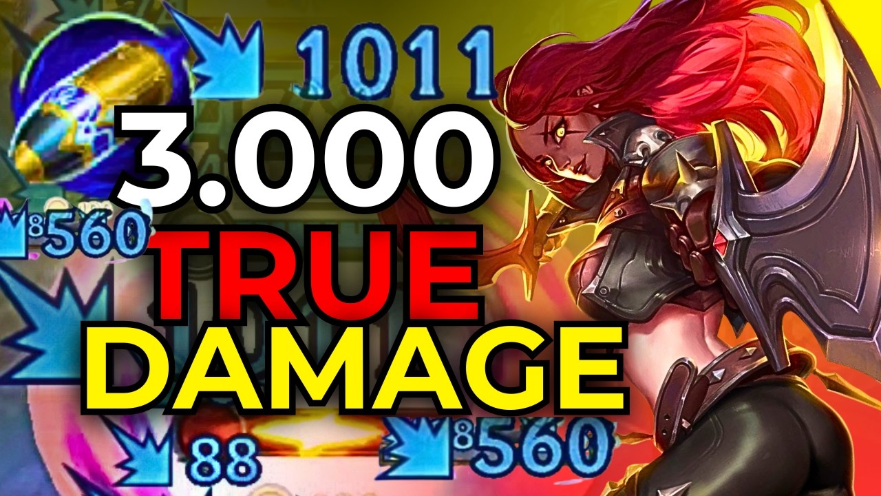 3000 TRUE DAMAGE! FIRST STRIKE 1vs9 Katarina Build & Runes Wild Rift