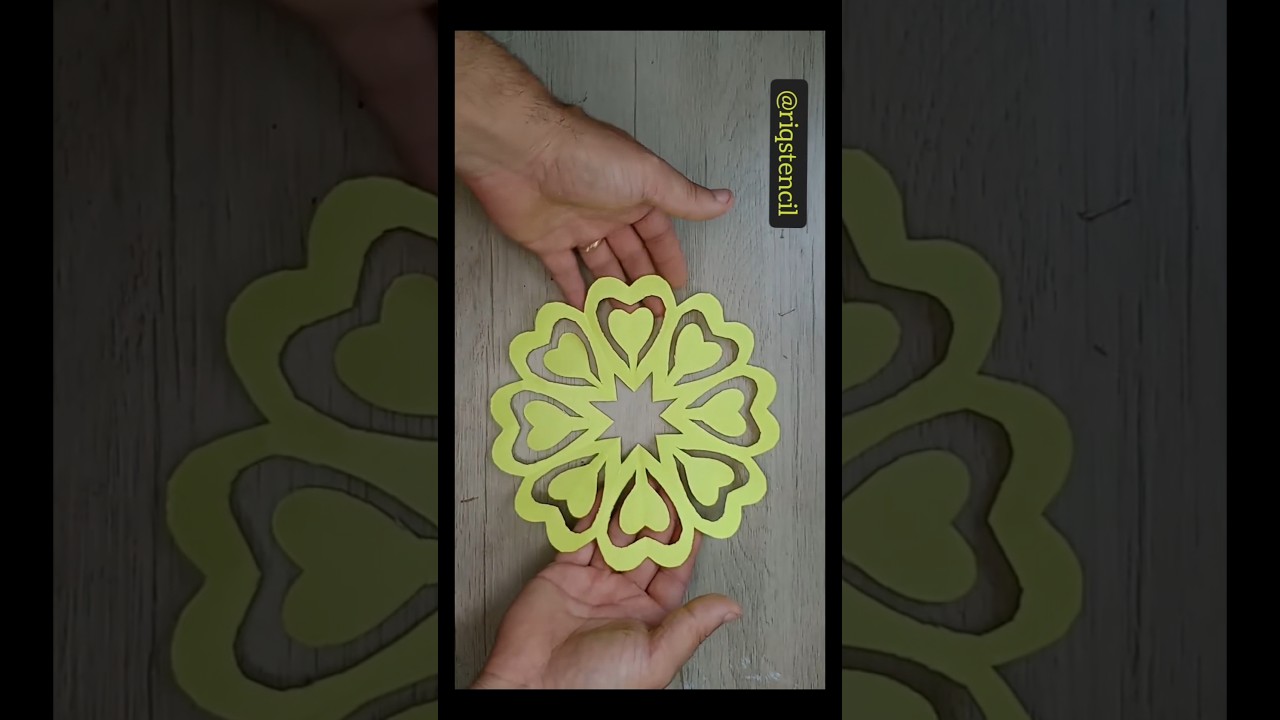 Como fazer stencil caseiro com papel e tesoura - Altamente recomendado  #riqstencil #stencil