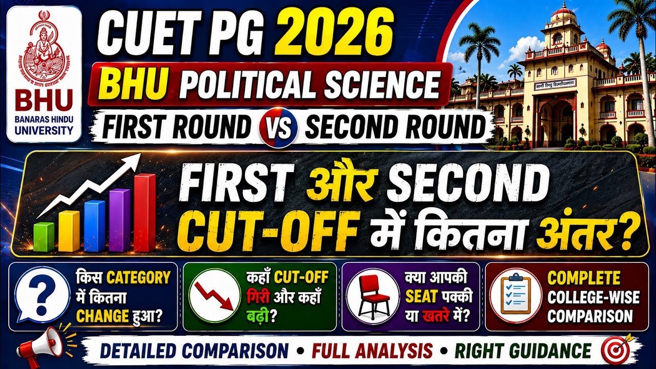 BHU Political Science Cutoff 2026 | First Round vs Second Round | How Much Did the Cut-Off Drop?