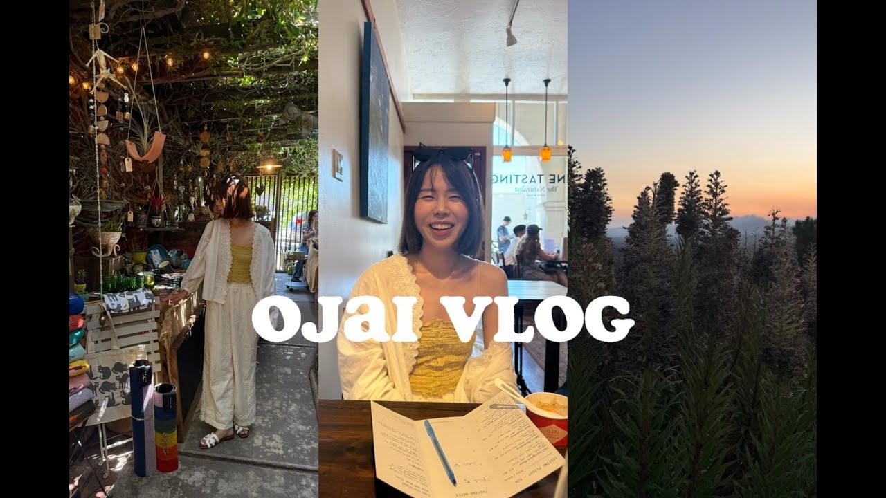 Day Vlog | 🍊Ojai小镇一日游 吃饭🥗 喝酒🍷 逛街💃 冥想🧘 国庆烟花🎆