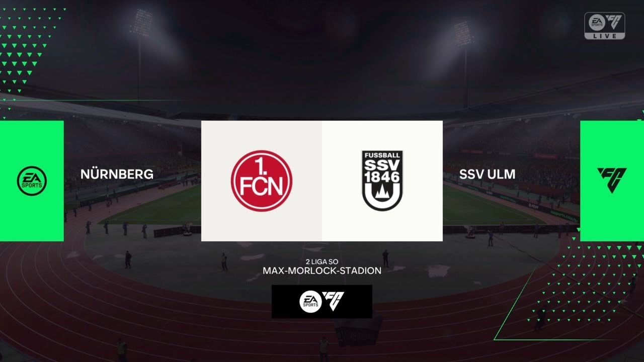 EA FC24 2. Bundesliga S&uuml;d Ost 1. FC N&uuml;rnberg vs SSV Ulm