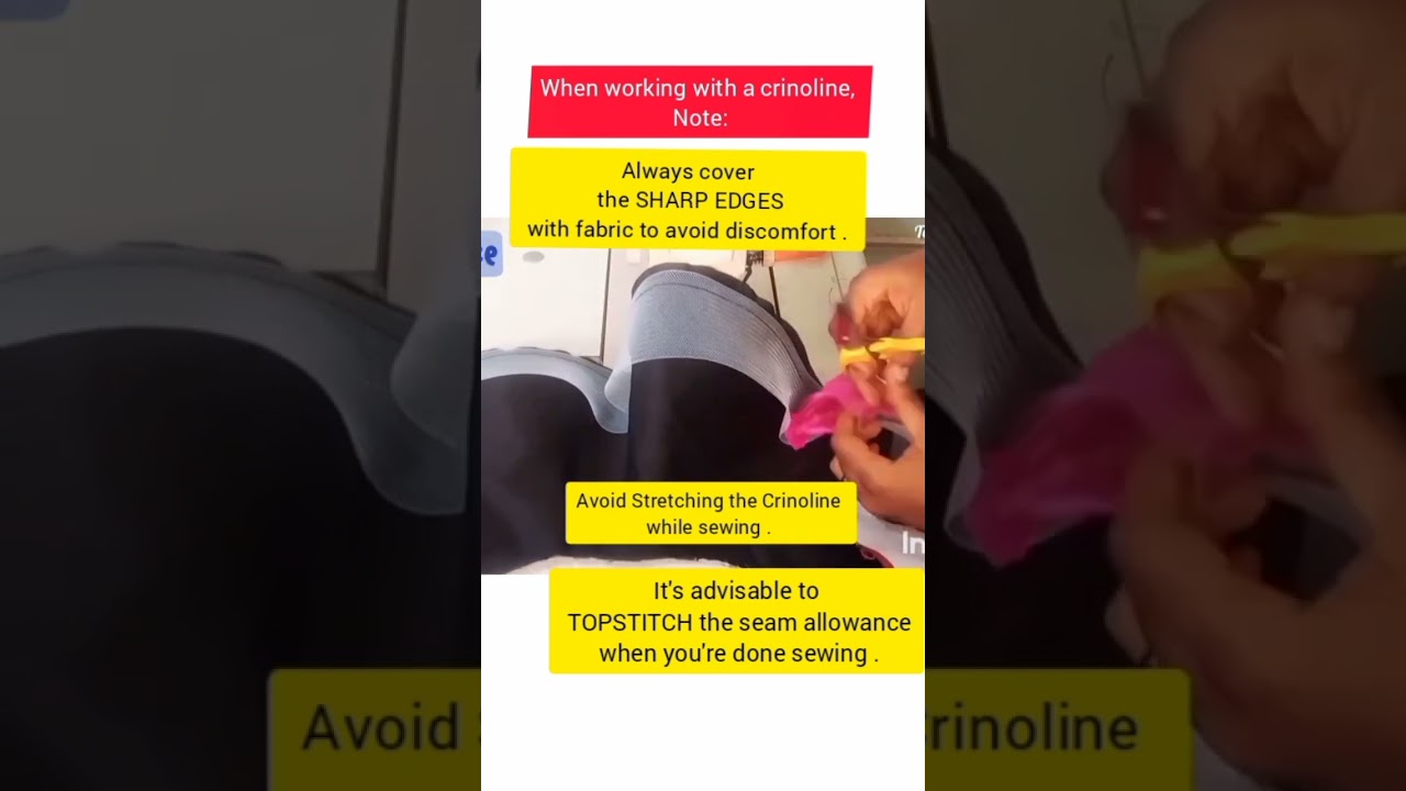 How to Effectively Sew A Crinoline   #sewingtips #crinoline  #standingflare #peplum #standingpeplum