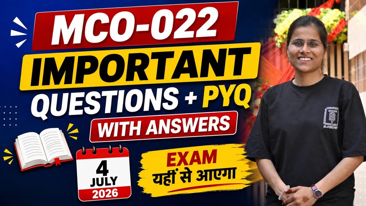 MCO 022 IMPORTANRT QUESTION WITH ANSWER. mco 022 important question with answer + pyq of mco 022