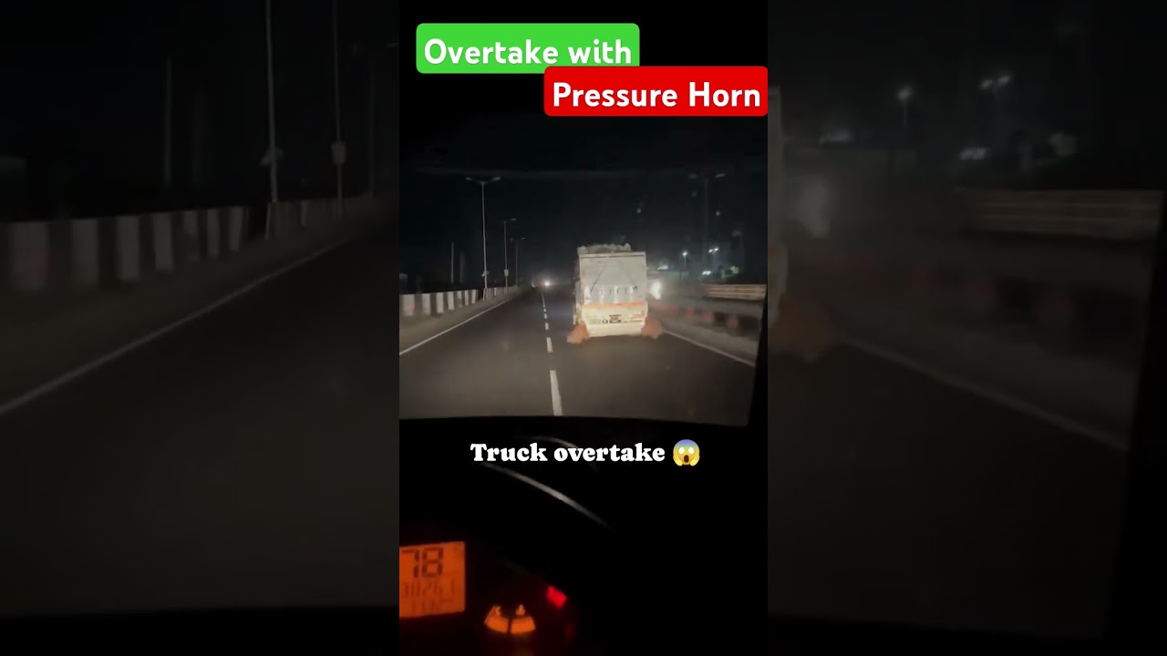 Truck horn // Dangerous overtake with pressure📣📣👿 horn truck pressure horn #jk_wale