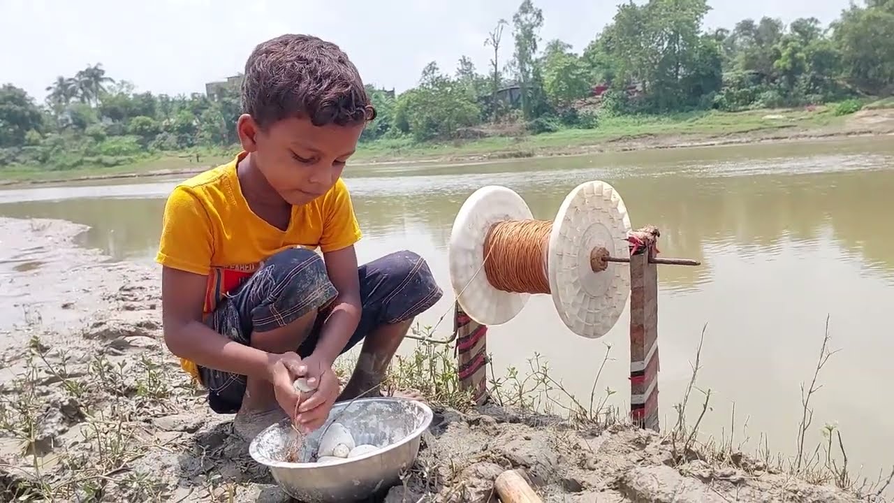 Amazing Hook Fishing Best Fish Catching Experience By Hook Beautiful Village River