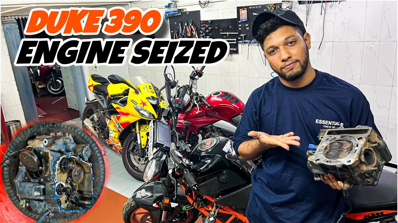 KTM DUKE 390 Engine Seized😨! What Went Wrong? Engine Rebuild Process Part 1