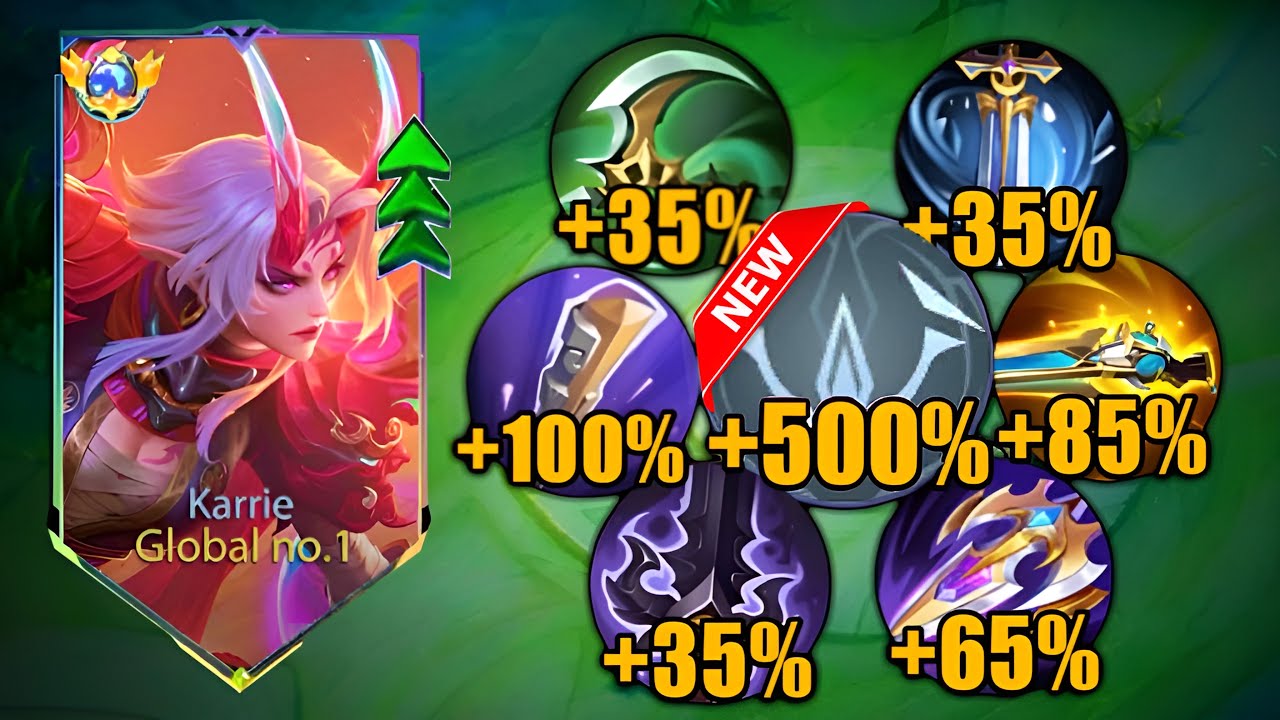 KARRIE BEST META DESTROYER BUILD FOR ONE SHOT!!🔥 (100% BROKEN!) - KARRIE BEST BUILD 2025! - MUST TRY