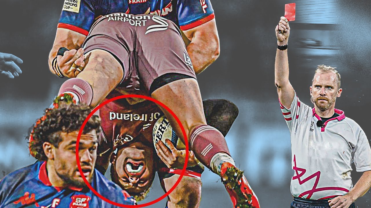 Most Deserved Rugby Red Cards 2024 | Brutal Hits Part 1