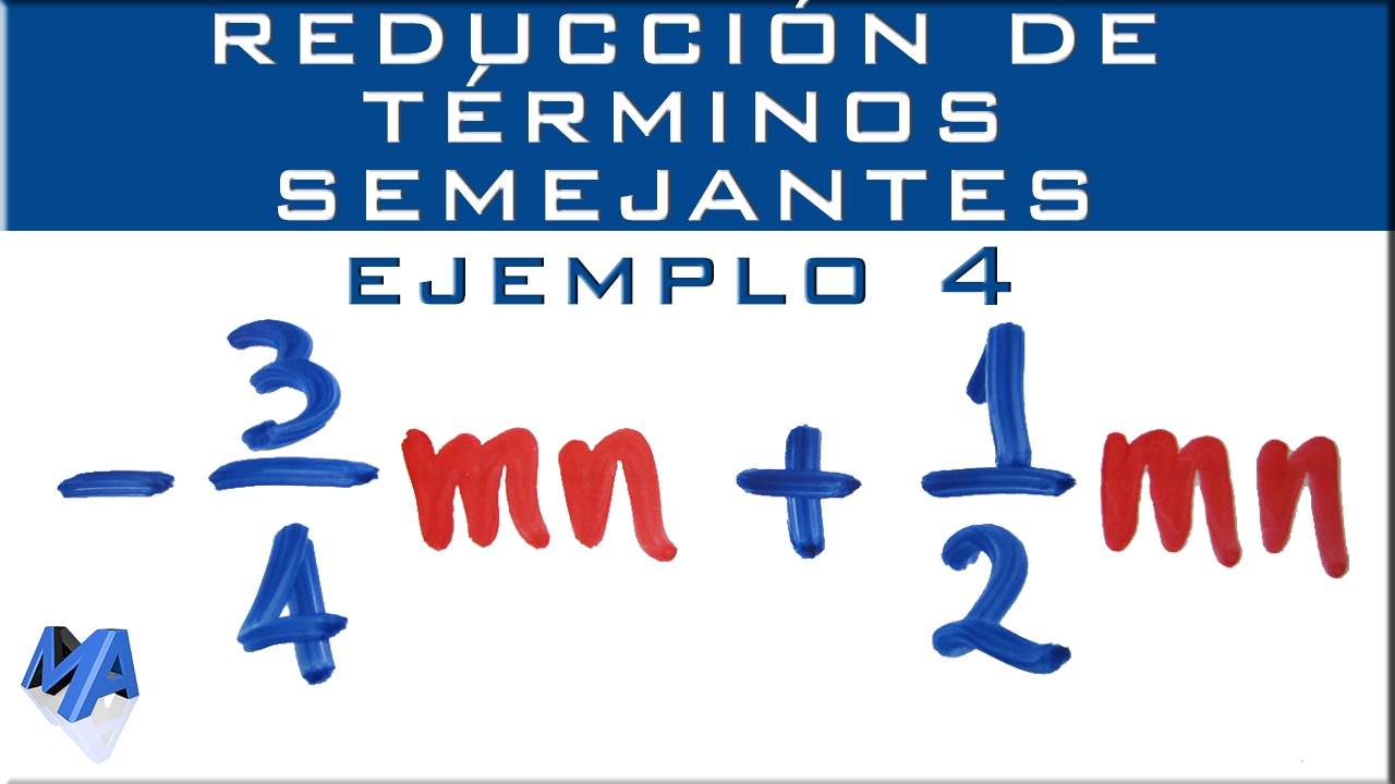 Reducción de términos semejantes con fracciones | Ejemplo 1