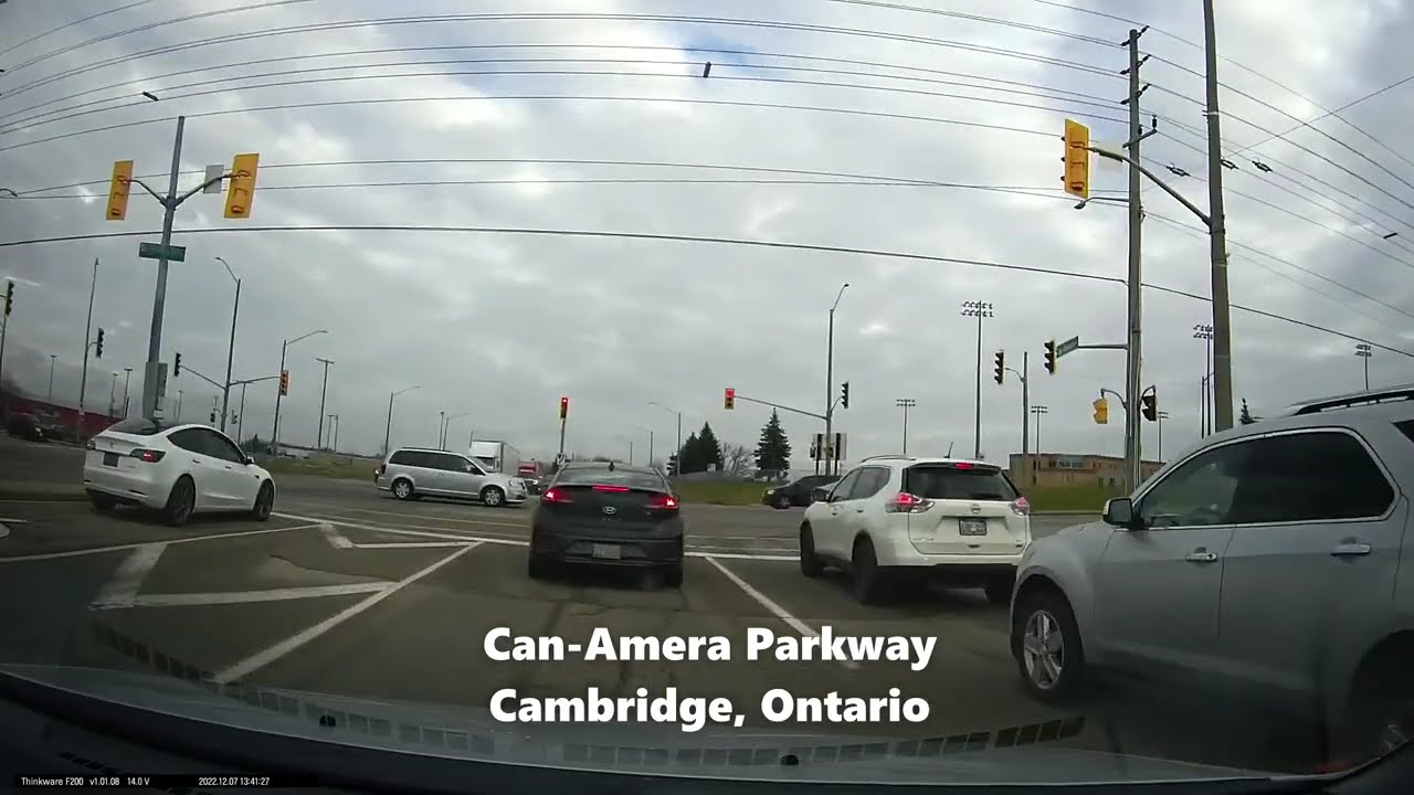 Cambridge, Ontario Drive to Guelph (Cambridge Centre to Stone Road Mall) (Dec. 7/22)