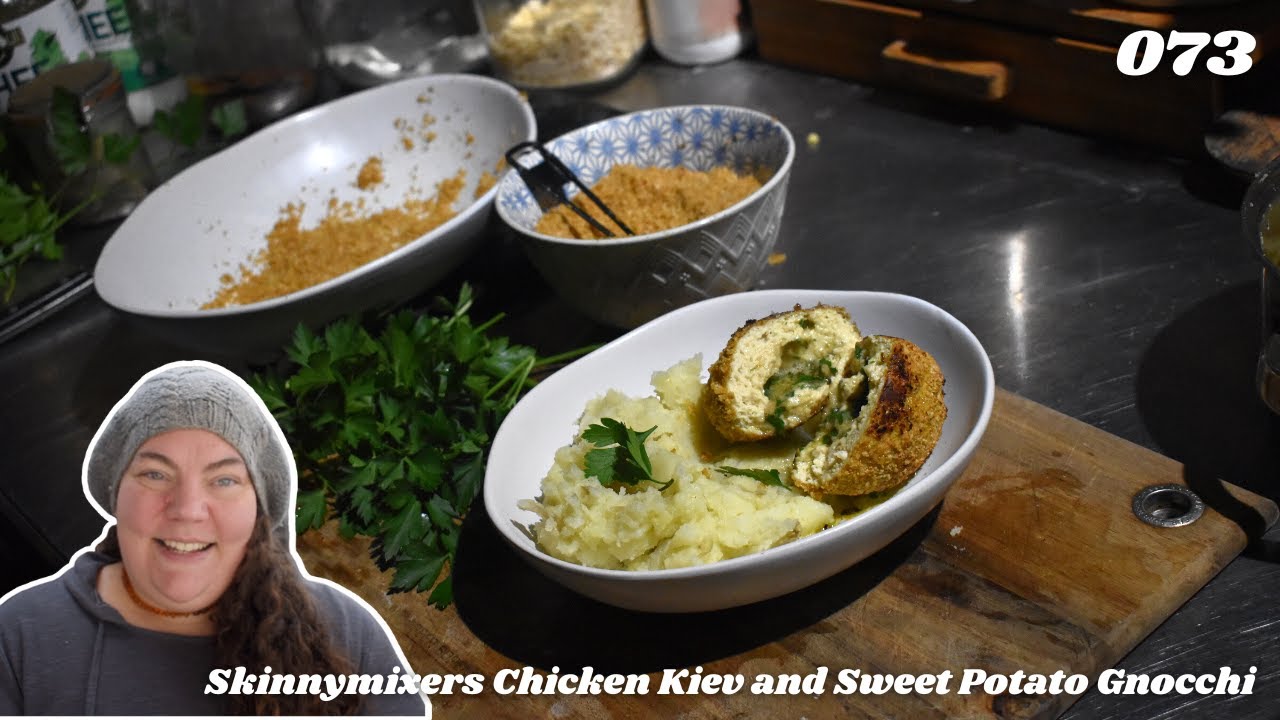 Sweet Potato Gnocchi | Skinnymixers Chicken Kiev w Smoked Garlic butter | Off Grid Australia 073